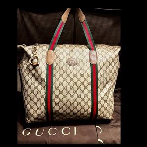 Gucci vintage leather weekend Bag